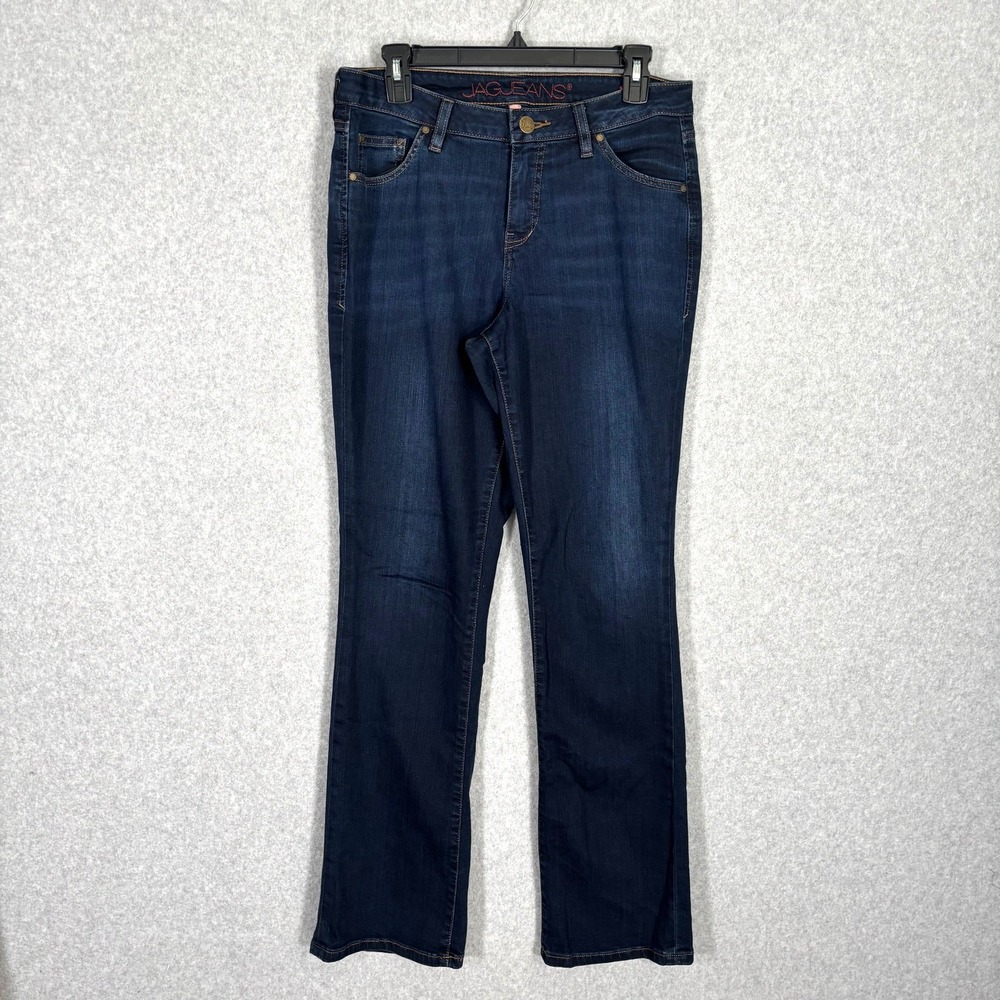 Jag Bootcut Boot Leg Jeans 10 Stretch Dark Western Minimalist‎ Capsule 32 Inseam